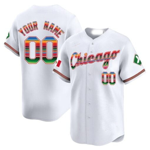 Custom Chicago White Sox Mexico Vapor Premier Limited Jersey V3- All Stitched-White HOLBERT