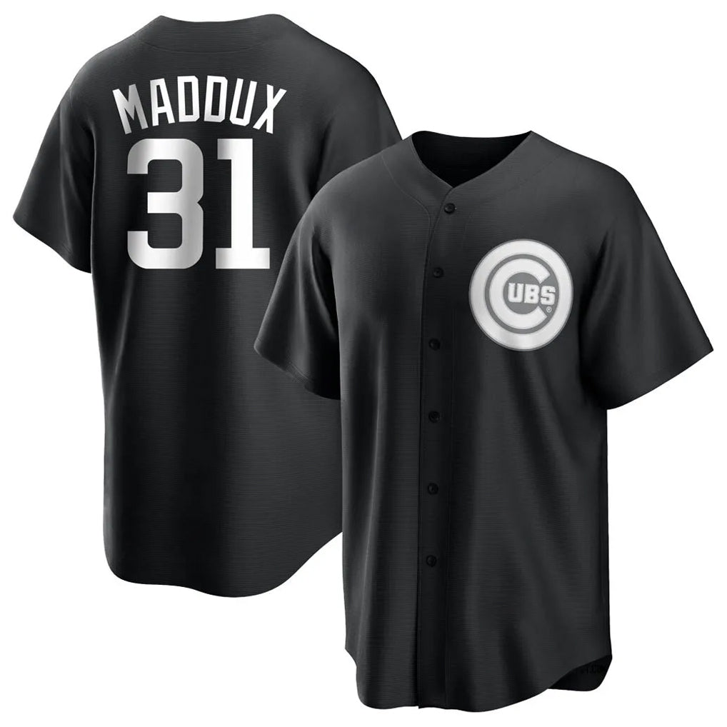 Chicago Cubs #31 Greg Maddux Player Black HOLBERT Game Stitched Jerseys