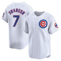 Chicago Cubs #7 Dansby Swanson White HOLBERT Home Limited Player Jersey