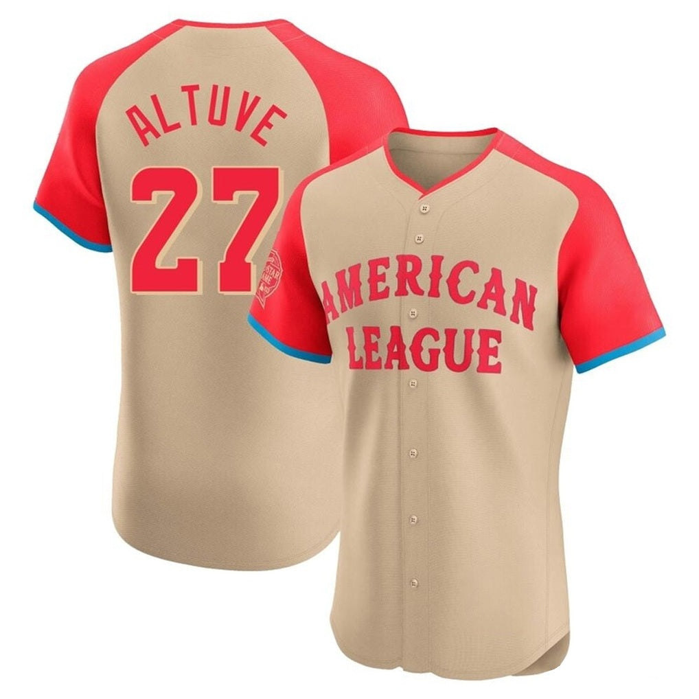 Houston Astros #27 Jose Altuve Player Cream HOLBERT American League All-Star Limited Elite Home Stitched Jerseys