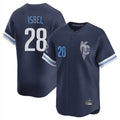 Kansas City Royals #28 Kyle Isbel Player Navy HOLBERT City Connect Limited Home Stitched Jerseys