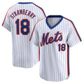 New York Mets #18 Darryl Strawberry Navy HOLBERT Throwback Cooperstown Limited Jersey