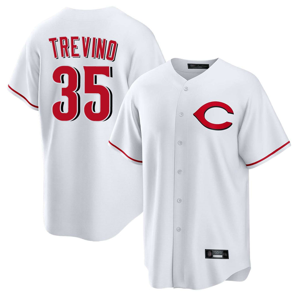 Cincinnati Reds #35 Jose Trevino Player White HOLBERT Home Game Stitched Jerseys