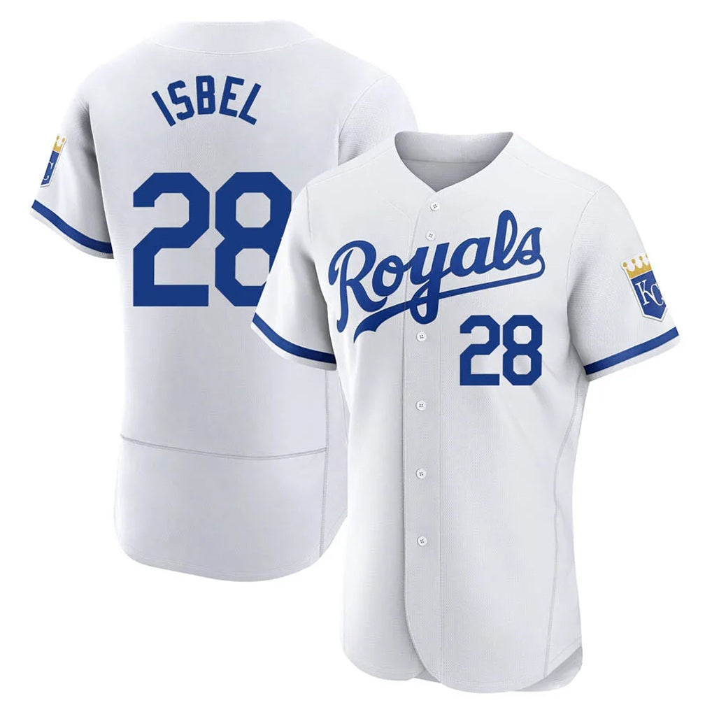 Kansas City Royals #28 Kyle Isbel Player White HOLBERT Limited Elite Home Game Stitched Jerseys