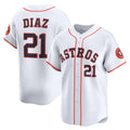 Houston Astros #21 Yainer Diaz White HOLBERT Home Limited Player Jersey