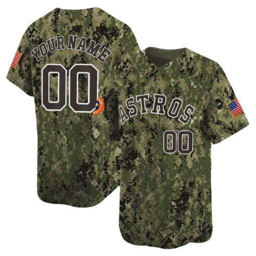 Custom Houston Astros USMC Alternate Vapor Premier Limited Jersey ¨C All Stitched-Green HOLBERT