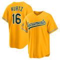 Oakland Athletics #16 Nick Kurtz Gold HOLBERT Alternate Stadium Jersey
