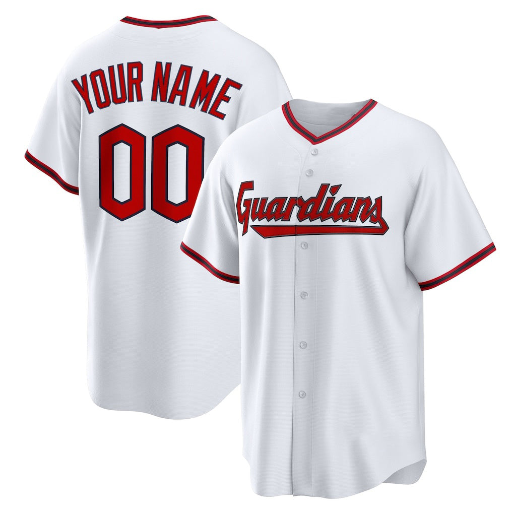 Custom Cleveland Guardians White HOLBERT Home Replica Jersey