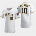 Pittsburgh Pirates #10 Bryan Reynolds White HOLBERT Home Flex Base Jersey