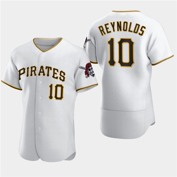 Pittsburgh Pirates #10 Bryan Reynolds White HOLBERT Home Flex Base Jersey
