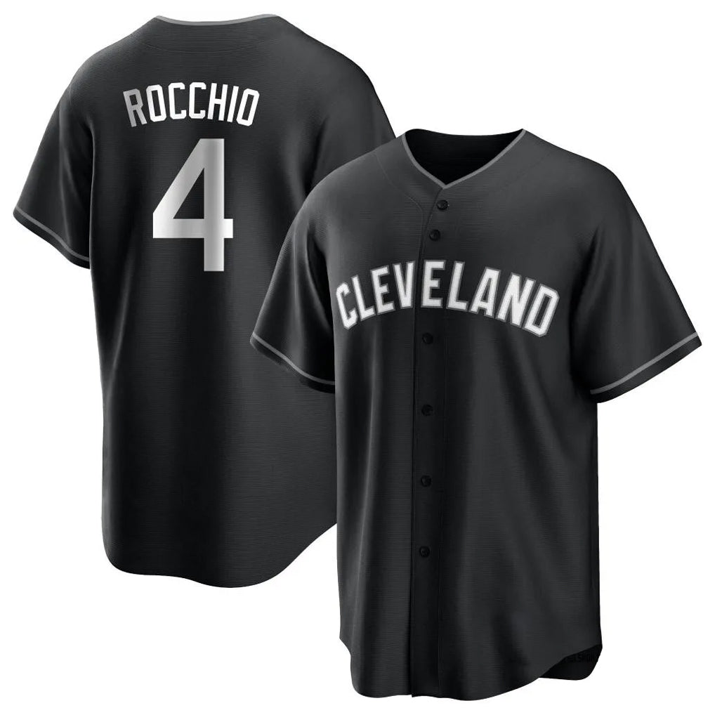 Cleveland Guardians #4 Brayan Rocchio Player Black HOLBERT Home Game Stitched Jerseys