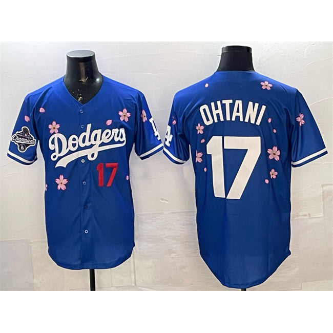 Los Angeles Dodgers #17 Shohei Ohtani Royal HOLBERT 2025 World Series Champions Patch Tokyo Series Limited Stitched Jersey