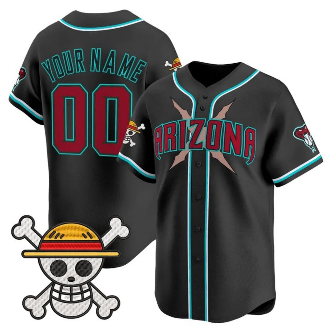 Custom Arizona Diamondbacks x One Piece Black HOLBERT Vapor Premier Limited Jersey - Stitched