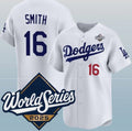 Los Angeles Dodgers #16 Will Smith White HOLBERT 2025 World Series Home Limited Stitched Jersey