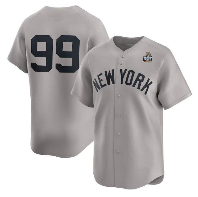 New York Yankees #99 Aaron Judge Gray HOLBERT 2024 World Series Limited Stitched Jersey