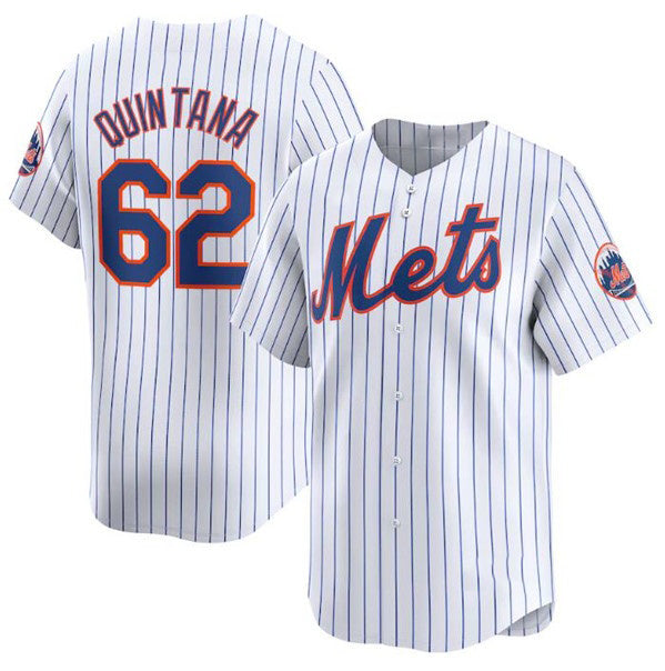New York Mets #62 Jose Quintana White HOLBERT 2024 Home Limited Stitched Jersey