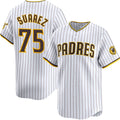 San Diego Padres #75 Robert Suarez White HOLBERT 2024 Home Limited Stitched Jersey