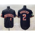 San Diego Padres #2 Xander Bogaerts Black HOLBERT Mexico Cool Base Stitched Jersey