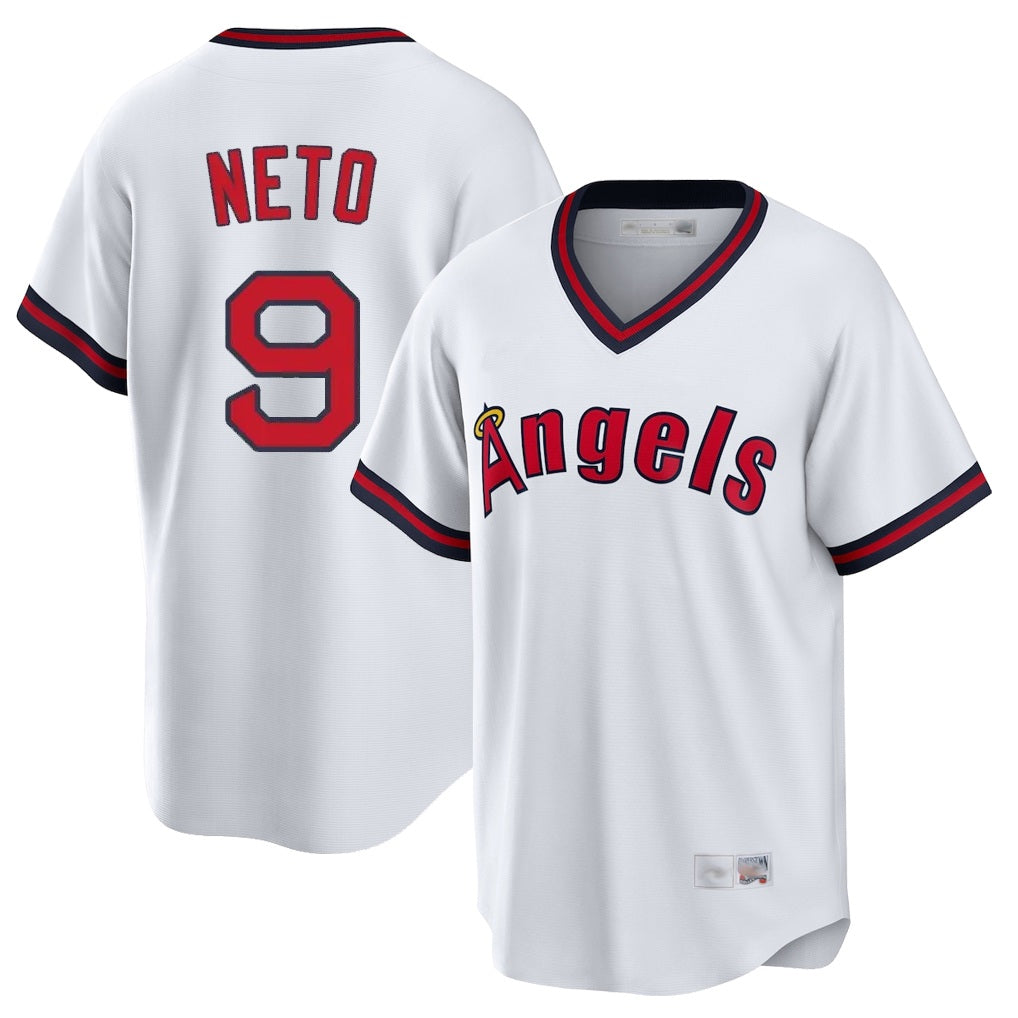 Los Angeles Angels #9 Zach Neto Player White HOLBERT T-shirt Home Game Stitched Jerseys