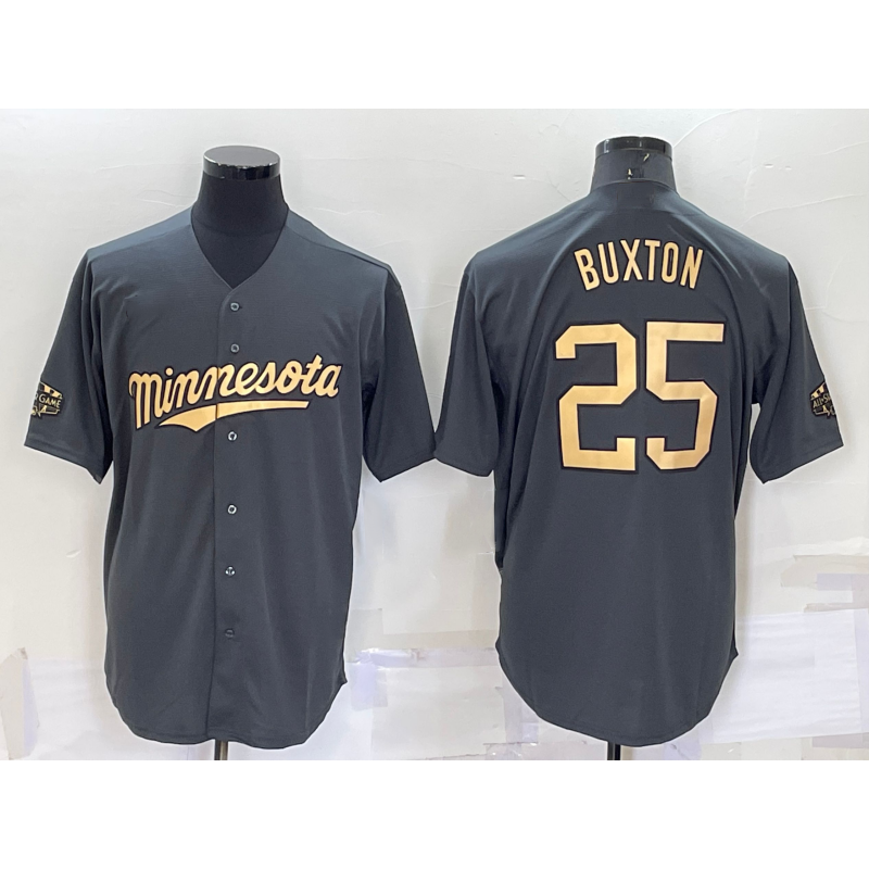 Minnesota Twins #25 Byron Buxton Grey HOLBERT 2022 All Star Stitched Cool Base Jersey