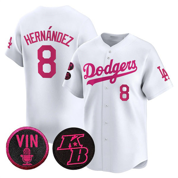 Los Angeles Dodgers #8 Enrique Hernandez White HOLBERT 2026 Mother¡¯s Day Vapor Premier Limited Stitched Jersey