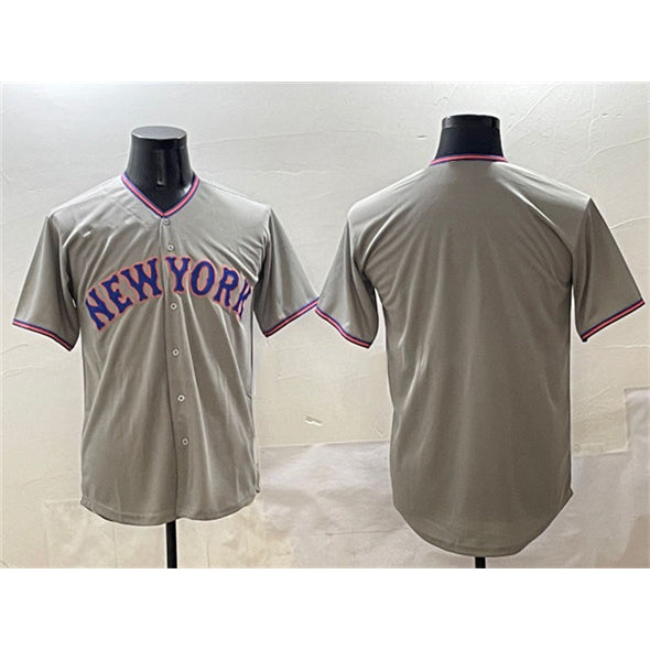 New York Mets Team Big Logo Gray HOLBERT 2025 Limited Stitched Jersey