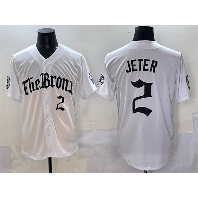 New York Yankees #2 Derek Jeter White HOLBERT 'Gothic Legacy Edition' Vapor Premier Limited Stitched Jersey