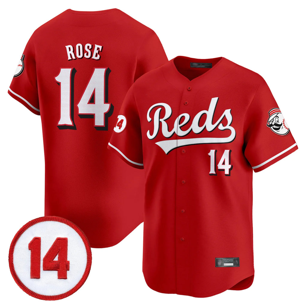 Cincinnati Reds #14 Pete Rose Player Red HOLBERT Vapor Premier Limited Home Stitched Jerseys