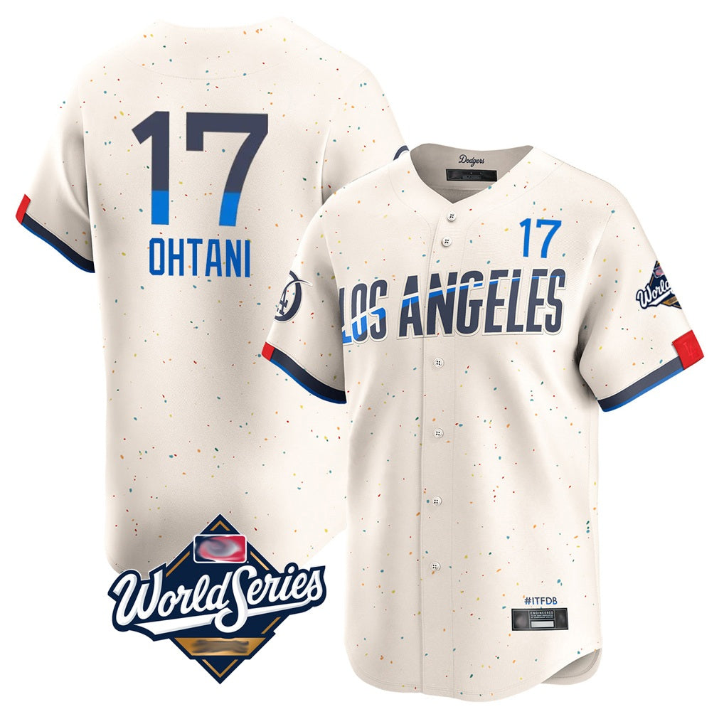 Los Angeles Dodgers #17 Shohei Ohtani Player Cream HOLBERT World Series City Connect Limited Home Stitched Jerseys