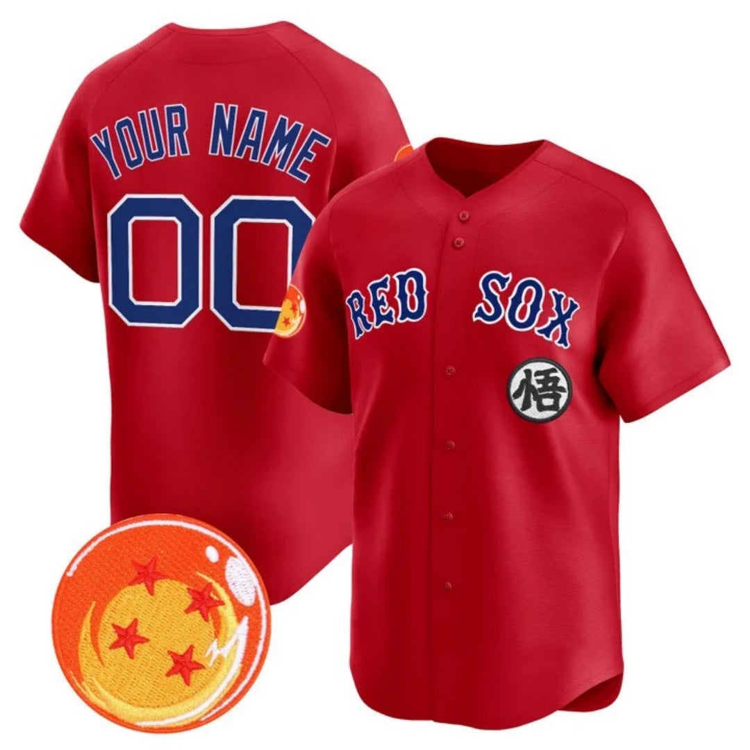 Custom Boston Red Sox x Dragon Ball Red HOLBERT Vapor Premier Limited Jersey - All Stitched