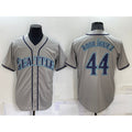 Seattle Mariners #44 Julio Rodriguez Grey HOLBERT Stitched Cool Base Jersey