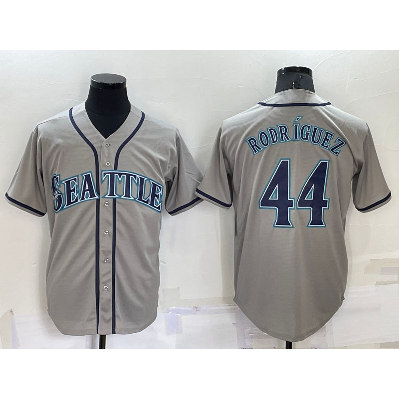 Seattle Mariners #44 Julio Rodriguez Grey HOLBERT Stitched Cool Base Jersey