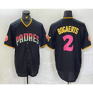 San Diego Padres #2 Xander Bogaerts Black HOLBERT Fashion Jersey