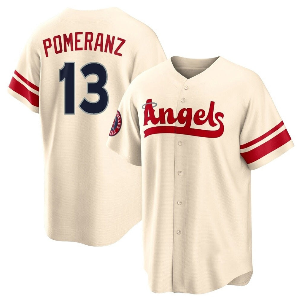Los Angeles Angels #13 Drew Pomeranz Player Cream HOLBERT City Connect Home Stitched Jerseys