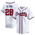 Atlanta Braves #28 Matt Olson White HOLBERT Home Limited Player Jersey