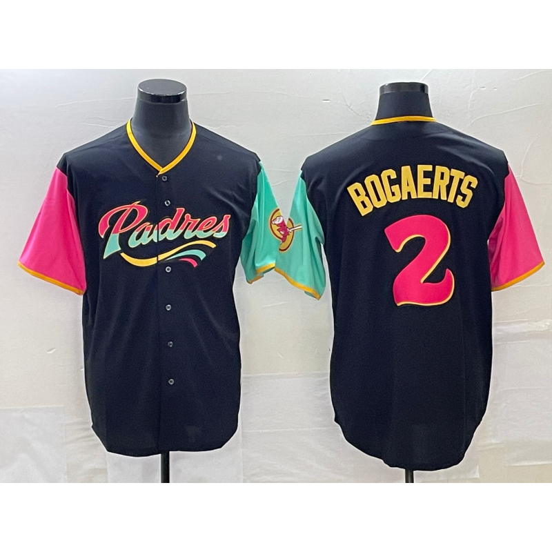 San Diego Padres #2 Xander Bogaerts 2022 Black HOLBERT City Connect Cool Base Stitched Jersey