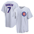 Chicago Cubs #7 Dansby Swanson White HOLBERT Replica Player Jersey