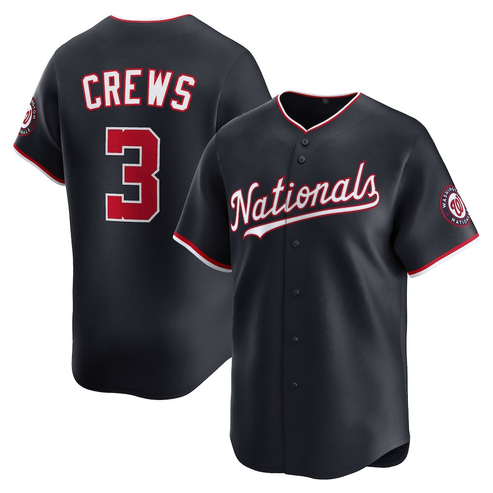 Washington Nationals #3 Dylan Crews Navy HOLBERT Alternate Limited Jersey