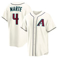 Arizona Diamondbacks #4 Ketel Marte Cream HOLBERT Home Replica Jersey