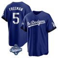 Los Angeles Dodgers #5 Freddie Freeman Player Royal HOLBERT World Series Meet City Connect Home Game Stitched Jerseys