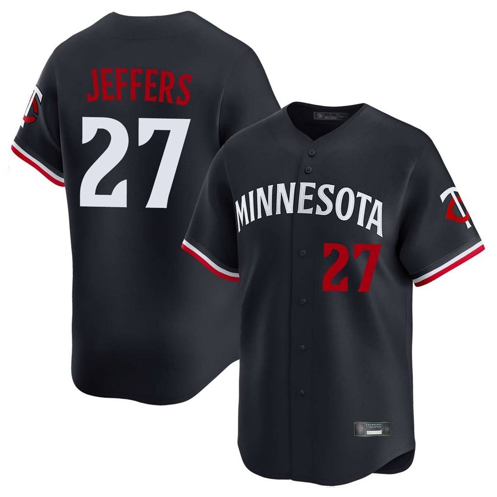 Minnesota Twins #27 Ryan Jeffers Player Navy HOLBERTHome Limited Stitched Jerseys