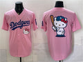 Los Angeles Dodgers Team Big Logo Pink HOLBERT 2025 Hello Kitty Vapor Limited Stitched Jersey