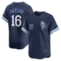 Kansas City Royals #16 Bo Jackson Navy HOLBERT City Connect Retired Player Jersey