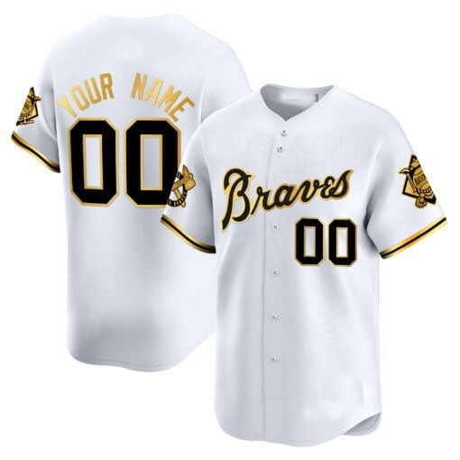 Custom Atlanta Braves Peaches n¡¯ Cream Vapor Premier Limited Jersey ¨C White HOLBERT