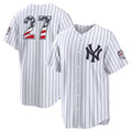 New York Yankees #27 Giancarlo Stanton USA 250 Fourth of July Home Stadium Jersey - White HOLBERT