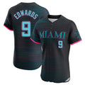 Miami Marlins #9 Xavier Edwards Player Black HOLBERT City Connect Home Limited Elite Stitched Jerseys