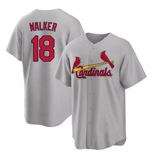 St. Louis Cardinals #18 Jordan Walker Grey HOLBERT Cool Base Stitched Jersey