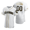 Custom Seattle Mariners White HOLBERT Stitched Flex Base Golden Edition Jersey
