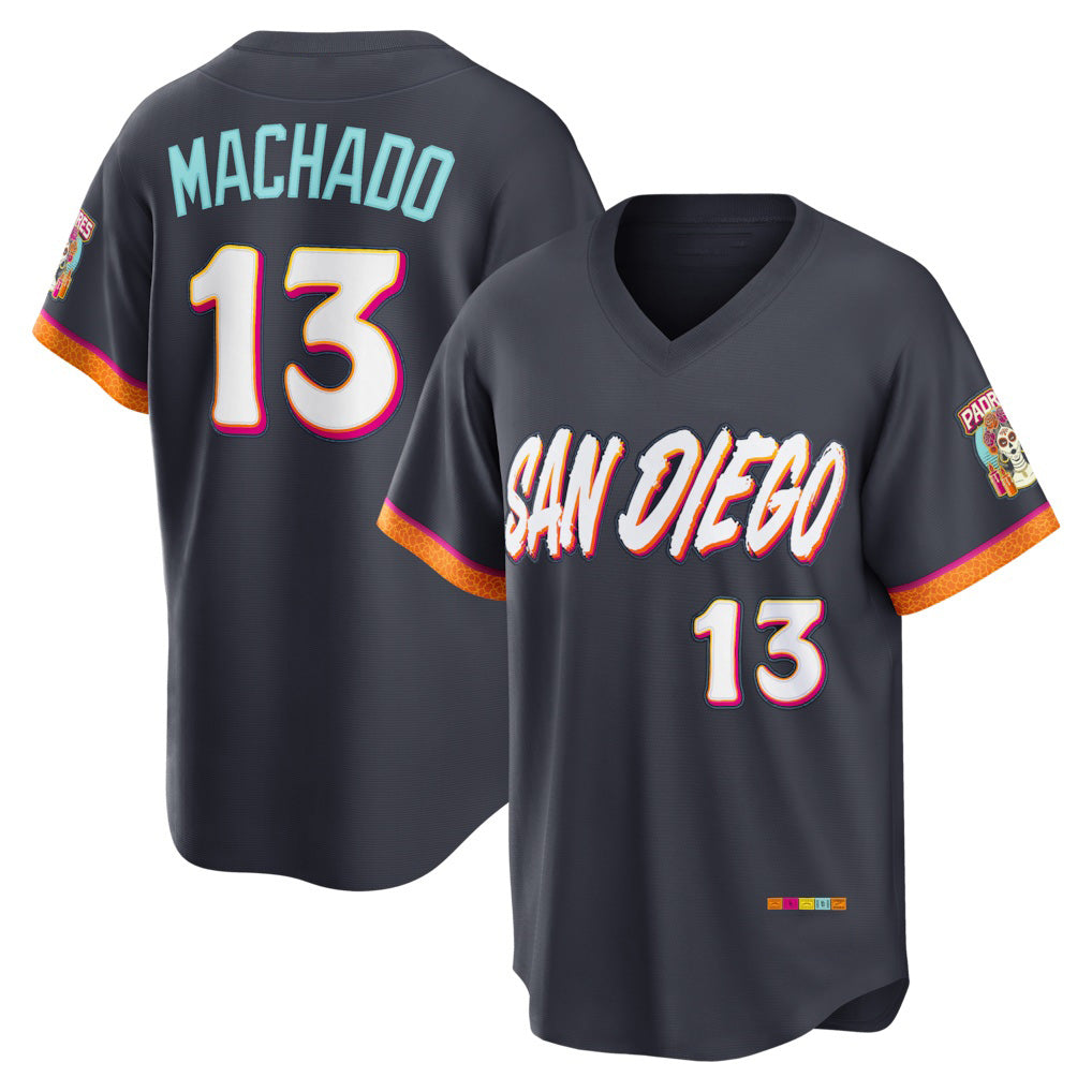 San Diego Padres #13 Manny Machado Obsidian HOLBERT 2026 City Connect Stadium Jersey