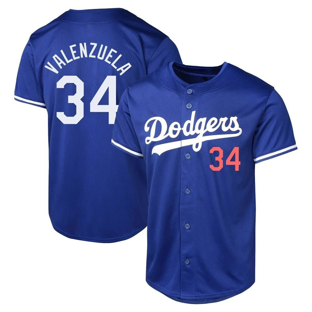 Los Angeles Dodgers #34 Fernando Valenzuela Player Royal HOLBERT Limited World Series Stitched Jerseys
